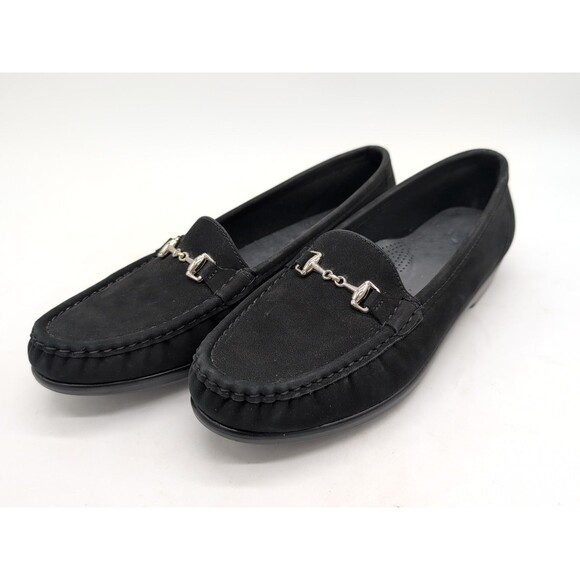 SAS Tripad Comfort Bliss Slip On Wedge Shoes Chain Loafers Black Size 10 - Picture 1 of 10